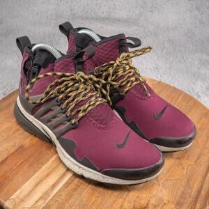 Nike Air Presto Mid Utility Purple Black Mens Size 6 Running Shoes Sneakers